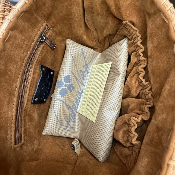 Patricia Nash Tan Woven Mini Bag with Black Accents - Picture 7 of 9